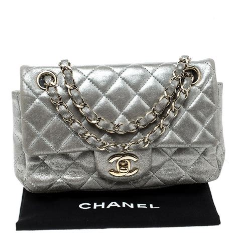 chanel bag silver|chanel silver tone hardware handbags.